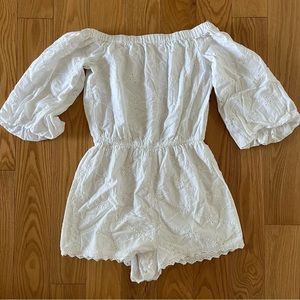 Zara white eyelet romper